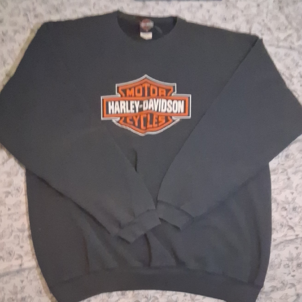 Harley-Davidson Men's Gray Crewneck Sweater